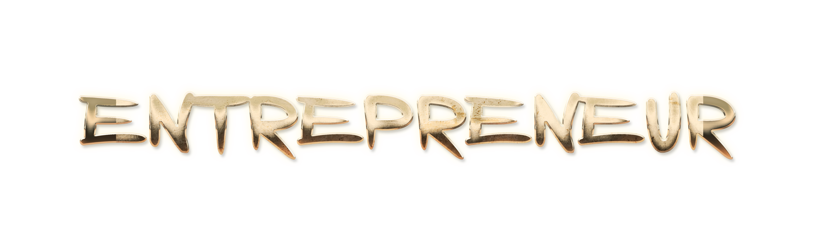 WORD ENTREPRENEUR gold text effects art typography PNG images free